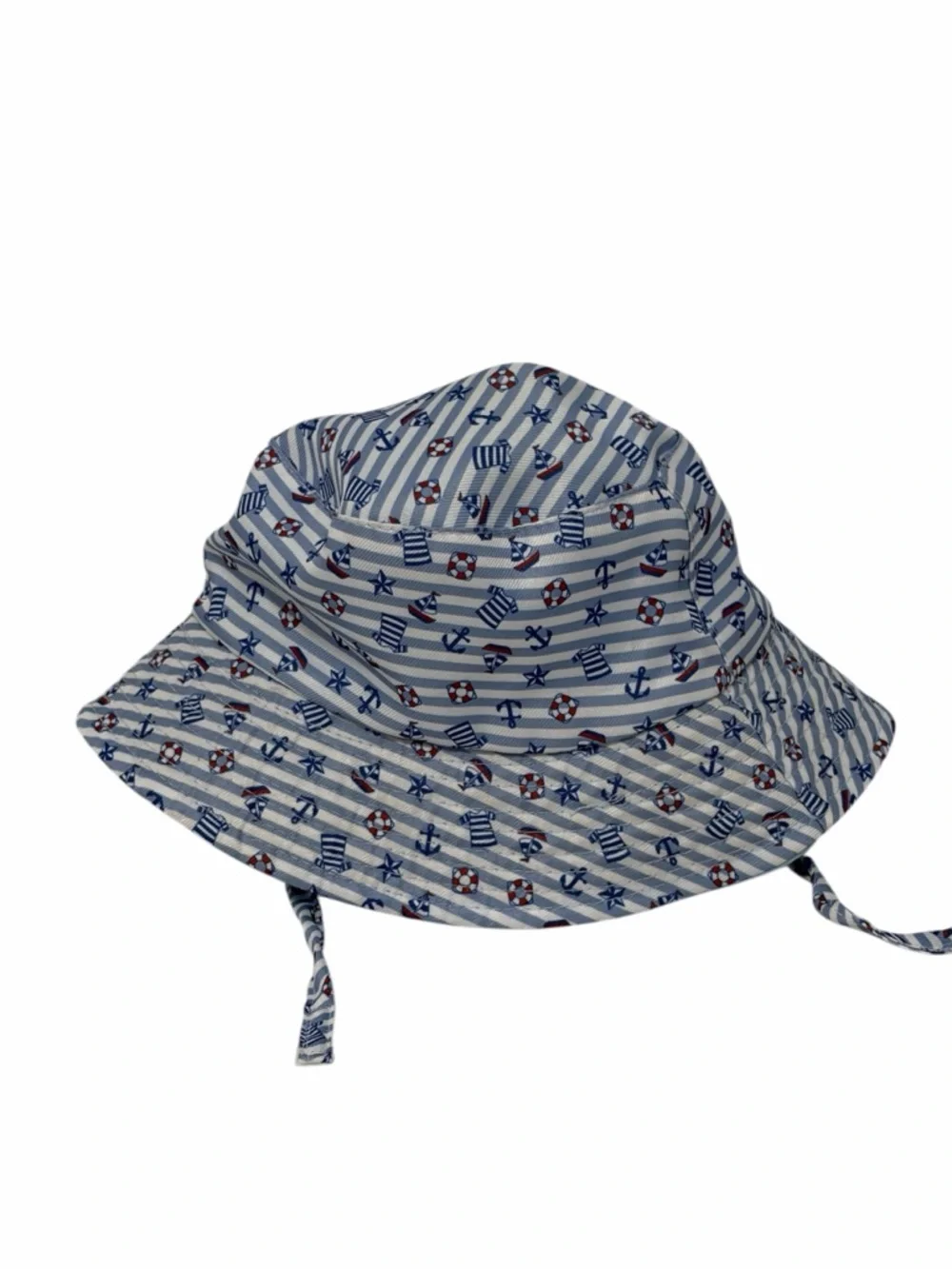 Little Boy Bucket Nautical Cotton Sun Hat - Like New